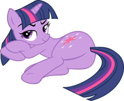 Size: 875x710 | Tagged: safe, artist:retroponybro, twilight sparkle, pony, unicorn, g4, base used, butt, female, full body, inkscape, looking at you, mare, plot, sexy, simple background, solo, transparent background, twibutt, unicorn twilight, vector