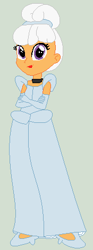 Size: 175x472 | Tagged: safe, artist:jadeharmony, scootaloo, human, equestria girls, g4, alternate hairstyle, base used, base:selenaede, choker, cinderella, clothes, crossed arms, cute, cutealoo, disney princess, dress, evening gloves, female, glass slipper (footwear), gloves, gown, hair bun, hairband, lipstick, long gloves, poofy shoulders, scootaloo also dresses in style, solo