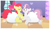 Size: 7456x4344 | Tagged: safe, artist:fillyscoots42, apple bloom, sweetie belle, earth pony, pony, unicorn, g4, abdl, absurd resolution, adorabelle, adorabloom, air pushed out of diaper, arm grab, blushing, butt, carousel boutique, clean diaper, cute, diaper, diaper fetish, diapered, diapered filly, duo, duo female, eyes closed, female, fetish, filly, foal, foalcon, genitals, heart, horn, impossibly large diaper, indoors, kissing, lesbian, non-baby in diaper, pacifier, passepartout, plot, poofy diaper, scrunchy face, ship:sweetiebloom, shipping, smiling, smug, surprised, tail, tail hole