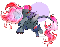 Size: 1150x914 | Tagged: safe, artist:legendaryshadee, oc, oc only, oc:rain storm, hybrid, pegasus, pony, g4, abstract background, blush lines, blushing, colored pinnae, eyebrow piercing, hybrid oc, interspecies offspring, kirin hybrid, kirin pony hybrid, leonine tail, lip piercing, magical lesbian spawn, mane of fire, next generation, nonbinary, nonbinary oc, nose piercing, offspring, parent:autumn blaze, parent:rainbow dash, parents:autumndash, pegasus oc, piercing, red eyes, simple background, snake bites, solo, sternocleidomastoid, tail, tail of fire, transparent background