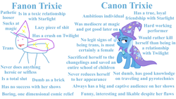 Size: 1920x1080 | Tagged: safe, artist:jeatz-axl, artist:slavaboobrony, trixie, pony, unicorn, g4, my little pony: friendship is magic, badly drawn, best pony, canon, cape, clothes, fanon, female, hat, horn, mare, meme, op is a duck, op is trying to start shit, simple background, smug, solo, trixie's cape, trixie's hat, white background