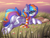 Size: 2600x2000 | Tagged: safe, alternate character, alternate version, artist:erein, artist:yuris, oc, oc only, oc:portal bump, pegasus, pony, book, butt, chest fluff, clothes, cloud, collaboration, commission, dock, featureless crotch, female, field, flower, frog (hoof), grass, looking at you, looking back, looking back at you, lying down, multi ych "on the beach/field", outdoors, plot, prone, scarf, sky, smiling, smiling at you, solo, strategically covered, striped scarf, sunglasses, tail, underhoof, ych result