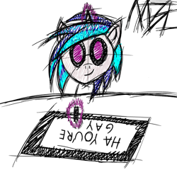 Size: 1000x1000 | Tagged: safe, artist:m3l0dy.dll, dj pon-3, vinyl scratch, g4