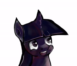 Size: 3363x2859 | Tagged: safe, artist:alexandrvirus, twilight sparkle, pony, unicorn, g4, bust, female, high res, horn, mare, open mouth, open smile, portrait, simple background, smiling, solo, white background