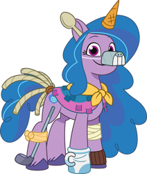 Size: 3291x3882 | Tagged: safe, izzy moonbow, señor butterscotch, pony, unicorn, g5, my little pony: tell your tale, official, pump-kin the night, spoiler:g5, spoiler:my little pony: tell your tale, spoiler:tyts02e37, .ai available, .svg available, clothes, costume, female, horn, mare, nightmare night, nightmare night costume, simple background, smiling, solo, svg, transparent background, unshorn fetlocks, vector