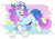 Size: 4132x2919 | Tagged: safe, artist:l211art, odessa evensong, cyborg, cyborg pony, earth pony, pony, g5, my little pony: tell your tale, the petal gala, leak, clothes, ear piercing, earring, female, freckles, heart freckles, jewelry, leg warmers, long mane, long tail, looking at you, mare, necklace, one eye closed, piercing, raised hoof, smiling, solo, standing on two hooves, tail, tail band, wink, winking at you