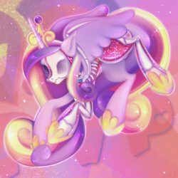 Size: 5000x5000 | Tagged: safe, artist:kittencoffin, princess cadance, alicorn, pony, skeleton pony, freeny's hidden dissectibles, g4, my little pony: friendship is magic, bone, princess, skeleton, solo