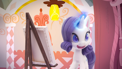 Size: 3840x2160 | Tagged: safe, rarity, g4, g4.5, my little pony: stop motion short