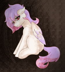 Size: 3648x4048 | Tagged: safe, artist:reinbou, oc, oc only, oc:rein, pegasus, pony, sad, simple background, solo