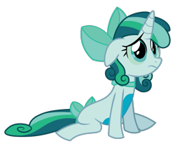 Size: 1102x935 | Tagged: safe, artist:prixy05, oc, oc only, oc:prixy, pony, unicorn, g4, bow, colored sclera, female, hair bow, horn, mare, neck bow, puppy dog eyes, simple background, sitting, solo, tail, tail bow, transparent background, vector