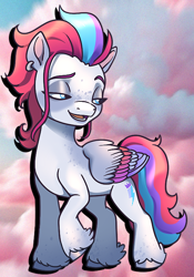 Size: 502x716 | Tagged: safe, artist:byefella, zipp storm, pegasus, pony, g5, alternate design, female, mare, redesign, solo