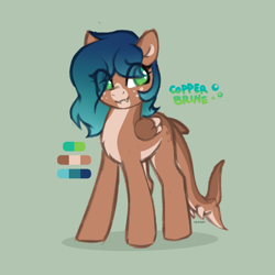 Size: 3000x3000 | Tagged: safe, artist:itsspoops, oc, oc:copper brine, original species, pegasus, pony, shark, shark pony, countershading, fangs, reference sheet, solo