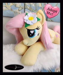 Size: 3168x3744 | Tagged: safe, artist:purplenebulastudios, fluttershy, pony, g4, flower, flower in hair, irl, photo, plushie, solo