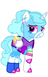 Size: 758x1208 | Tagged: safe, artist:lizzmcclin, oc, oc:jemima sparkle, alicorn, pony, alicorn oc, female, glamrock, horn, simple background, solo, transparent background, wings