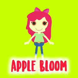 Size: 1280x1280 | Tagged: safe, artist:tttemlp123, apple bloom, equestria girls, g4, female, lalaloopsy, solo