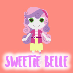 Size: 1280x1280 | Tagged: safe, artist:tttemlp123, sweetie belle, equestria girls, g4, female, lalaloopsy, solo