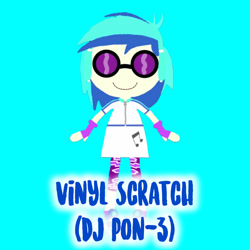 Size: 1280x1280 | Tagged: safe, artist:tttemlp123, dj pon-3, vinyl scratch, equestria girls, g4, female, lalaloopsy, solo