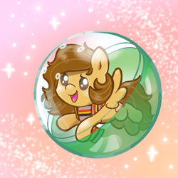 Size: 2048x2048 | Tagged: safe, artist:pfeffaroo, part of a set, oc, oc only, pegasus, pony, capsule, commission, gacha, gashapon, high res, open mouth, open smile, smiling, solo, sparkles, starry eyes, toy, wingding eyes, ych result