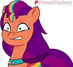 Size: 3000x2747 | Tagged: safe, artist:frownfactory, sunny starscout, earth pony, pony, g5, my little pony: tell your tale, female, mane stripe sunny, mare, simple background, solo, transparent background, vector