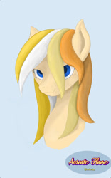 Size: 800x1280 | Tagged: safe, artist:maslivka, oc, oc only, oc:aureate flame, pony, bust, portrait, simple background, solo