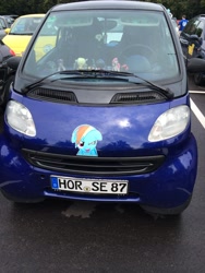 Size: 2448x3264 | Tagged: safe, rainbow dash, galacon, g4, 2014, car, irl, photo