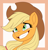 Size: 1075x1126 | Tagged: safe, artist:sage-o-matic, applejack, earth pony, pony, g4, cowboy hat, female, grin, hat, mare, passepartout, smiling, solo