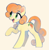 Size: 2007x2048 | Tagged: safe, artist:unclechai, carrot top, golden harvest, earth pony, pony, g4, cute, female, looking at someone, mare, open mouth, simple background, smiling, solo