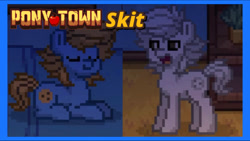 Size: 2266x1277 | Tagged: safe, oc, oc only, oc:blue cookie, earth pony, pony, pony town, clone, digital art, earth pony oc, link in description, male, pixel art, stallion, thumbnail, youtube, youtube link