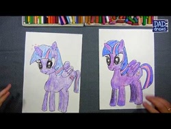 Size: 480x360 | Tagged: safe, twilight sparkle, alicorn, g4, traditional art, youtube link