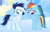 Size: 1280x820 | Tagged: safe, artist:soarindasher10, rainbow dash, soarin', pegasus, pony, g4, duo, duo male and female, female, male, needs more jpeg, screencap background, ship:soarindash, shipping, straight, teenager