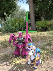 Size: 3000x4000 | Tagged: safe, artist:dingopatagonico, shining armor, unicorn, g4, guardians of harmony, guel's dilanza mobile suit, gundam, horn, photo, toy