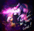 Size: 3854x3566 | Tagged: safe, artist:damayantiarts, sunny starscout, twilight sparkle, alicorn, earth pony, pony, g4, g5, blank eyes, crying, duo, glowing, glowing eyes, meme, race swap, size difference, sunnycorn, that magic was not yours to give, twilight sparkle (alicorn), yelling