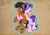 Size: 4961x3508 | Tagged: safe, artist:haruh_ink, starlight glimmer, oc, oc:snore, earth pony, pony, unicorn, g4, blushing, brown coat, canon x oc, clothes, duo, duo male and female, female, floating, hoodie, horn, hug, hug from behind, looking at each other, looking at someone, magic, male, mare, pillow, shipping, simple background, smiling, smiling at each other, stallion, telekinesis