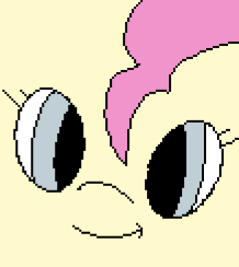 Size: 218x244 | Tagged: safe, artist:princess ice color twinkle, li'l cheese, earth pony, g4, digital art, female, looking at you, mare, pixel art, smiling