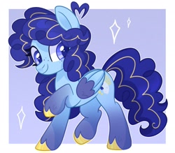 Size: 2048x1791 | Tagged: safe, artist:cinnamontee, oc, pegasus, pony, female, mare, raised hoof, solo