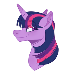 Size: 3000x3000 | Tagged: safe, artist:ponykeda, twilight sparkle, alicorn, pony, unicorn, g4, female, horn, simple background, smiling, transparent background