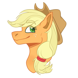 Size: 3000x3000 | Tagged: safe, artist:ponykeda, applejack, earth pony, pony, g4, female, simple background, smiling, solo, transparent background