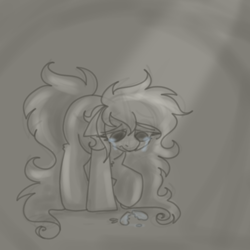 Size: 600x600 | Tagged: safe, artist:php193, oc, oc:delirium, earth pony, crying, sad, solo, vent art