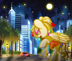 Size: 3500x3000 | Tagged: artist needed, safe, oc, oc:光悦南曦, pegasus, pony, giant pony, macro, transformable wings