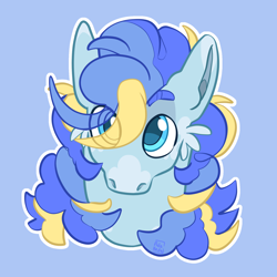 Size: 1920x1920 | Tagged: safe, artist:ponykeda, oc, oc only, oc:cobalt confetti, earth pony, pony, male, simple background, solo