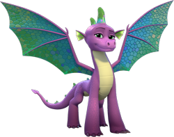 Size: 7610x5992 | Tagged: safe, spike, dragon, g4, g5, my little pony: make your mark, official, adult spike, concave belly, dragon lord spike, dragon wings, g5 brand assets, older spike, simple background, slender, solo, spike (g5), thin, transparent background, winged spike, wings