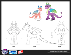 Size: 4096x3164 | Tagged: safe, spike, tumble (g5), dragon, g4, g5, my little pony: make your mark, official, concept art