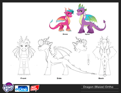 Size: 4096x3164 | Tagged: safe, blaize skysong, spike, dragon, g4, g5, my little pony: make your mark, official, concept art