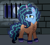 Size: 1822x1640 | Tagged: safe, artist:chewy-tartz, misty brightdawn, g5, clothes, commissioner:rainbowdash69, cuffed, horn, horn ring, magic suppression, never doubt rainbowdash69's involvement, prison outfit, prisoner, prisoner misty, ring, sad, shackles