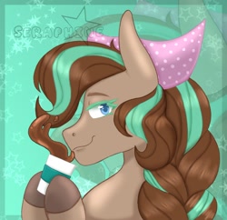 Size: 1126x1091 | Tagged: safe, artist:starseraphiphi, horse, bandana, bedroom eyes, cocoa (wild manes), coffee, coffee cup, cup, cute, female, hoof hold, mare, solo, unshorn fetlocks, wild manes