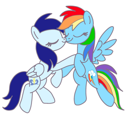 Size: 1280x1191 | Tagged: safe, artist:glidedash, rainbow dash, soarin', pegasus, pony, g4, female, glide, half r63 shipping, lesbian, mare, rule 63, ship:glidedash, ship:soarindash, shipping