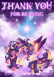 Size: 1809x2560 | Tagged: safe, artist:dashienova, twilight sparkle, alicorn, pony, g4, alternate design, cloud, coat markings, curved horn, facial markings, female, hoof shoes, horn, leonine tail, lying down, mare, on a cloud, prone, sleeping, solo, star (coat marking), tail, twilight sparkle (alicorn), zine:a spark for us