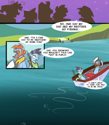 Size: 700x800 | Tagged: safe, artist:egophiliac, slice of pony life, boat, comic, fishing, fishing rod