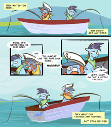 Size: 700x800 | Tagged: safe, artist:egophiliac, slice of pony life, boat, comic, fishing, fishing rod