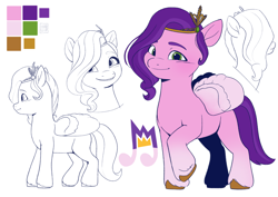 Size: 4132x2919 | Tagged: safe, artist:l211art, pipp petals, pegasus, pony, series:mym ref set, g5, my little pony: make your mark, cutie mark, reference sheet, simple background, white background